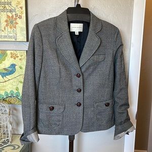 Banana Republic Cropped Blazer Size 14 Wool Pockets